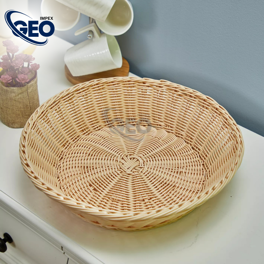 30% OFF - 3 Pcs of Wicker Woven Basket Bread Tray Serving