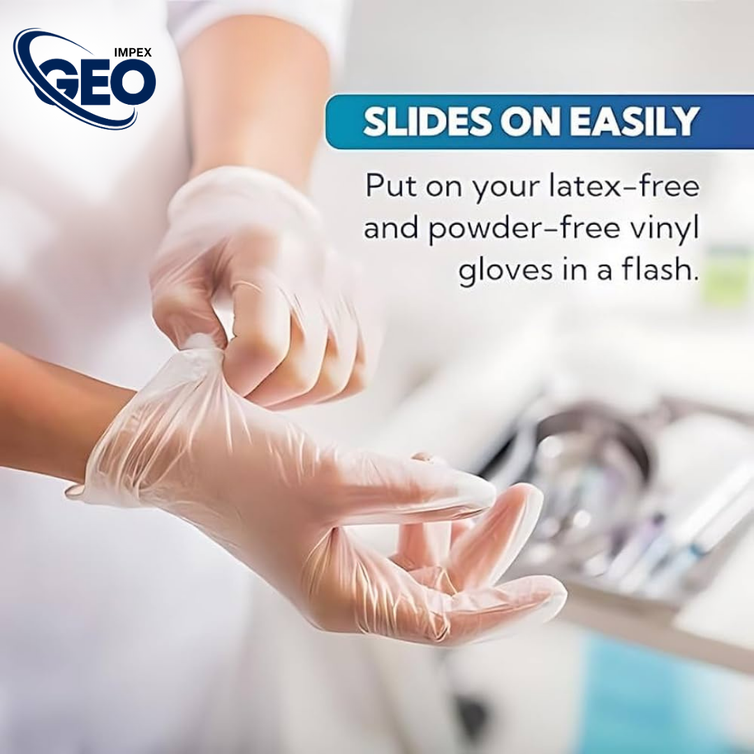 Vinyl Disposable Clear Gloves - Clear Powder Free
