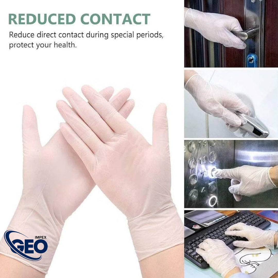 Vinyl Disposable Clear Gloves - Clear Powder Free