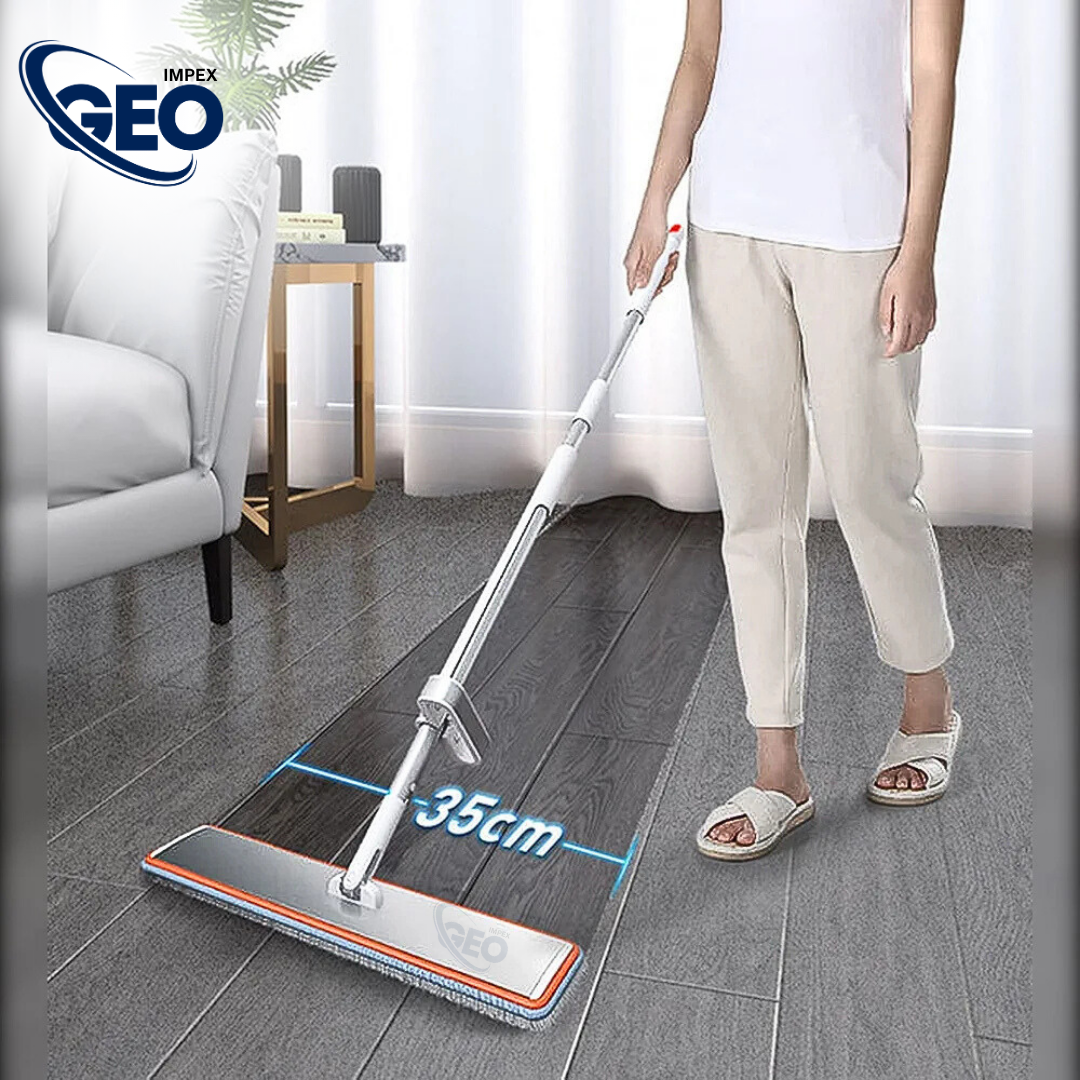 Microfiber Flat Mop | Self Wringing | 360°Rotatable Hand Free