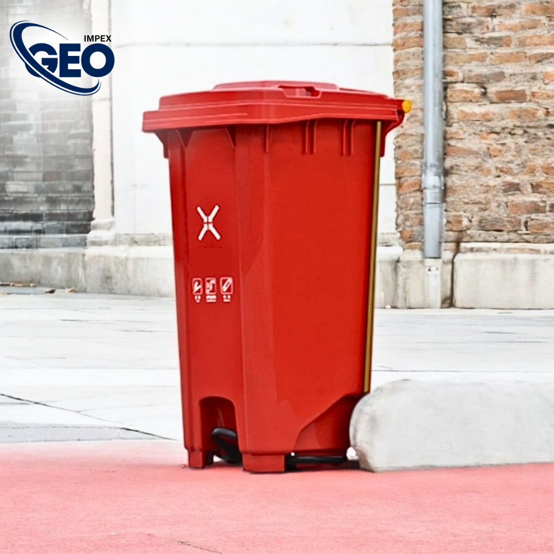 Garbage Waste Bin with Pedal & Wheels | Heavy-Duty