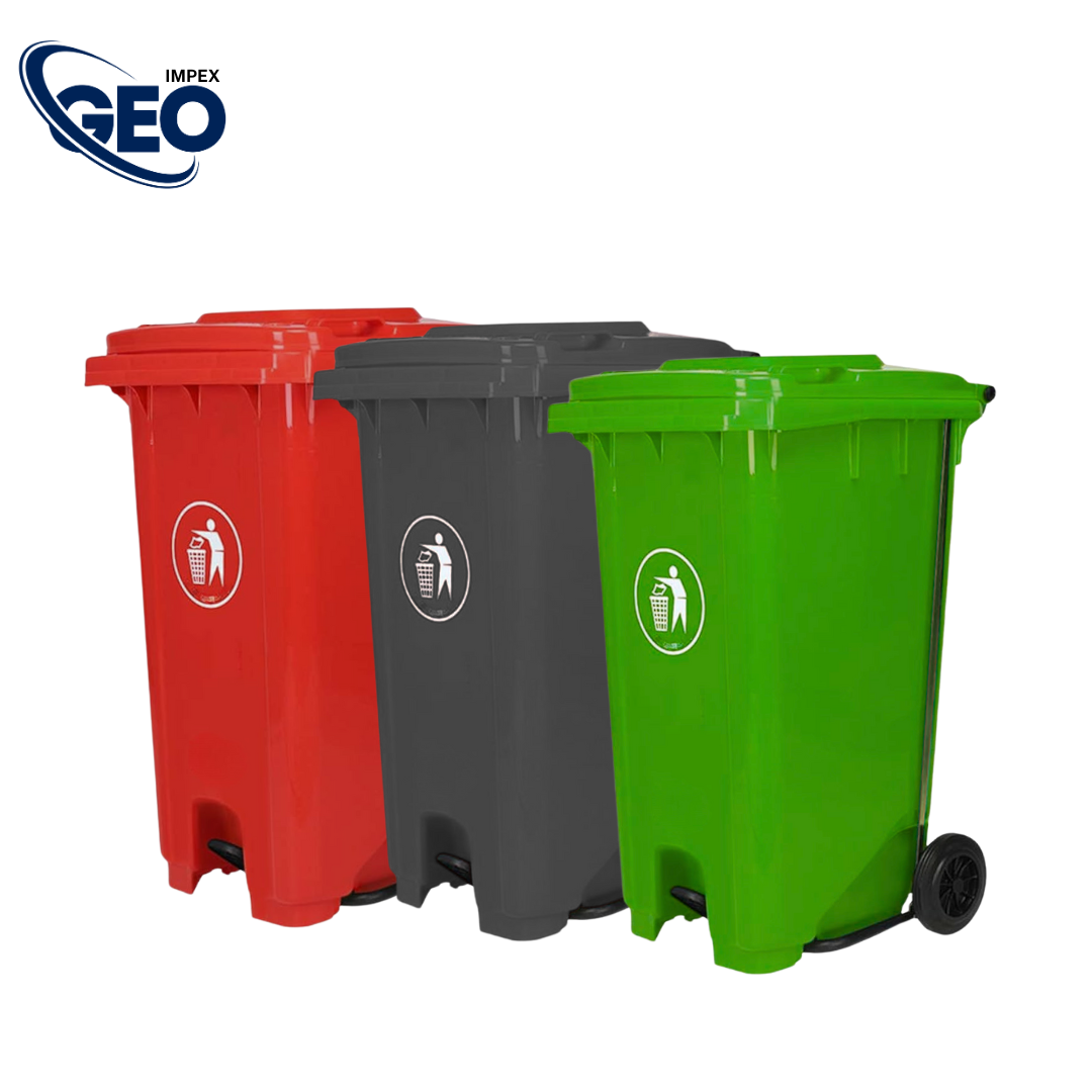 Garbage Waste Bin with Pedal & Wheels | Heavy-Duty
