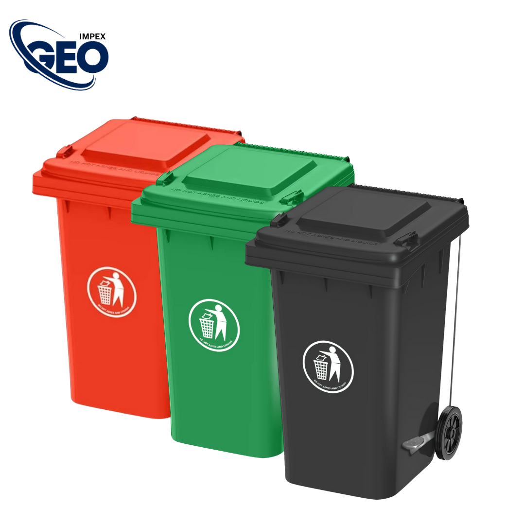 Garbage Waste Bin with Pedal & Wheels | Heavy-Duty