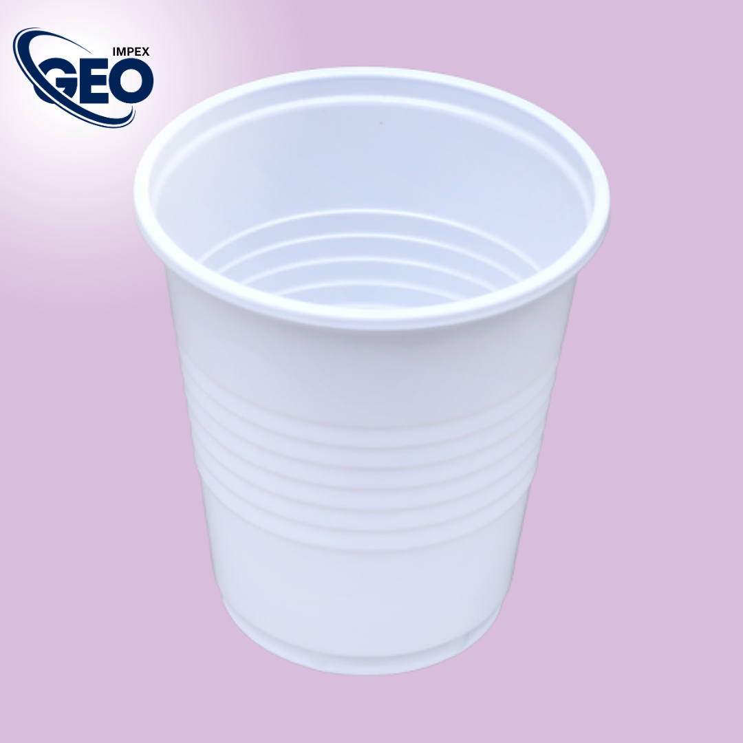 White 5 oz Disposable Water Plastic Cups