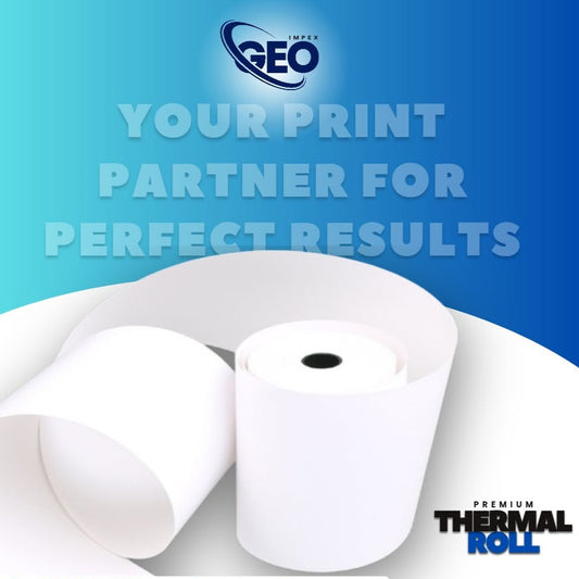 Geo Thermal Roll Premium 80mm | Billing, Receipt Roll, for EPOS POS Terminal, Cash Register, Till Machine, EPOS Printer