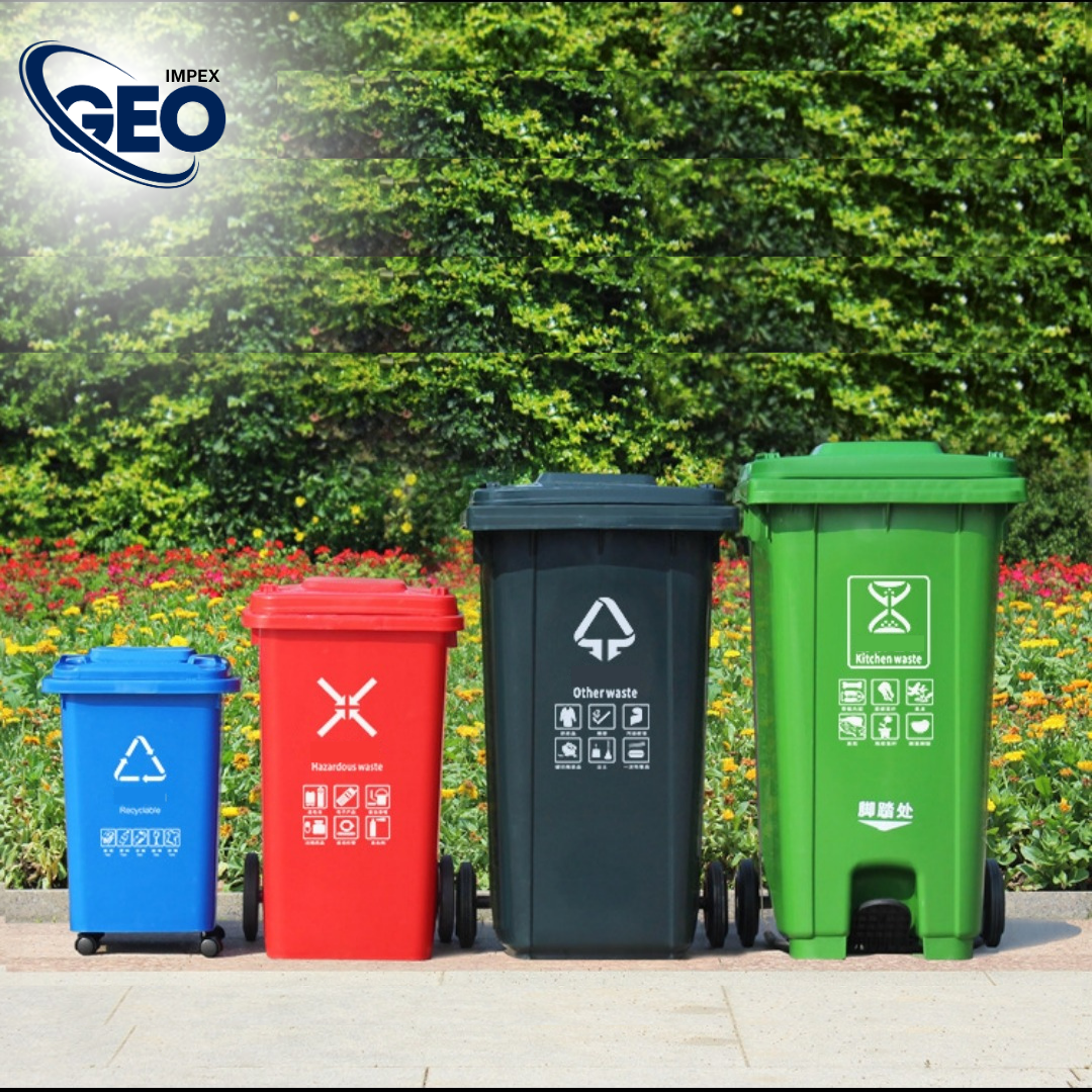 Garbage Waste Bin with Pedal & Wheels | Heavy-Duty