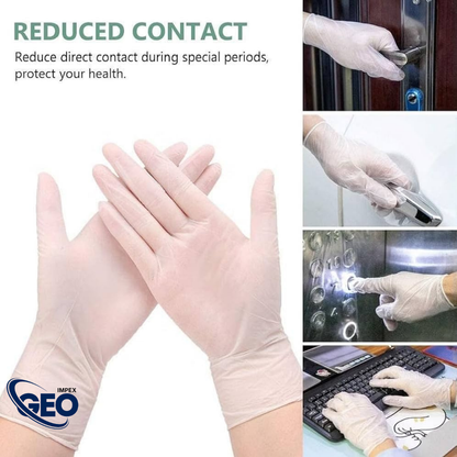 Vinyl Disposable Clear Gloves - Clear Powder Free
