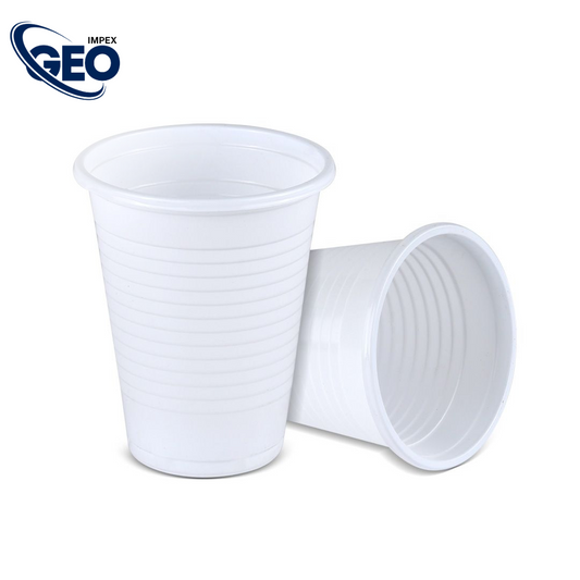 White 5 oz Disposable Water Plastic Cups