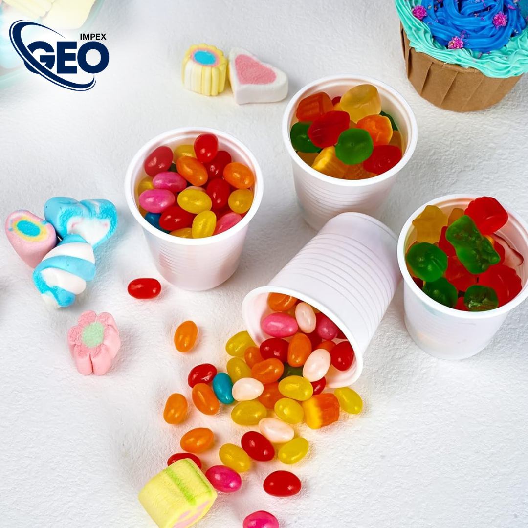 White 5 oz Disposable Water Plastic Cups