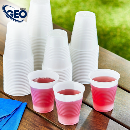 White 5 oz Disposable Water Plastic Cups