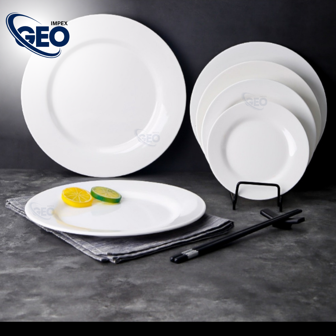 GEO Melamine Dinnerware | Pure White