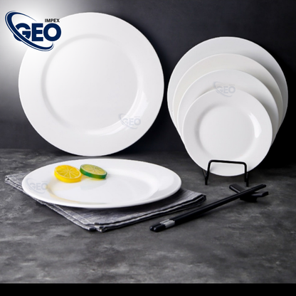 GEO Melamine Dinnerware | Pure White
