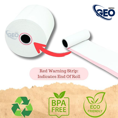 57x40 mm Thermal Paper Visa Till Rolls, Cash Register Receipt, for PDQ POS EPOS EFTPOS, Credit Card Machine