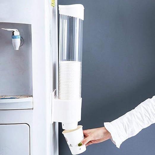 Anti Dust Disposable Plastic Paper Cups Dispenser Holder